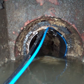 Cables inside a small pipe