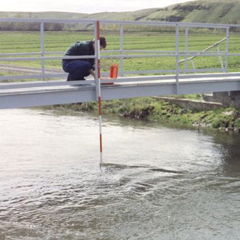 Measuring river water
