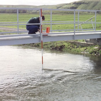 Measuring river water